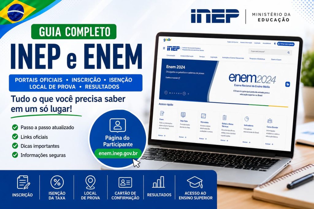 INEP: Guia Completo do ENEM, Inscrição e Resultados