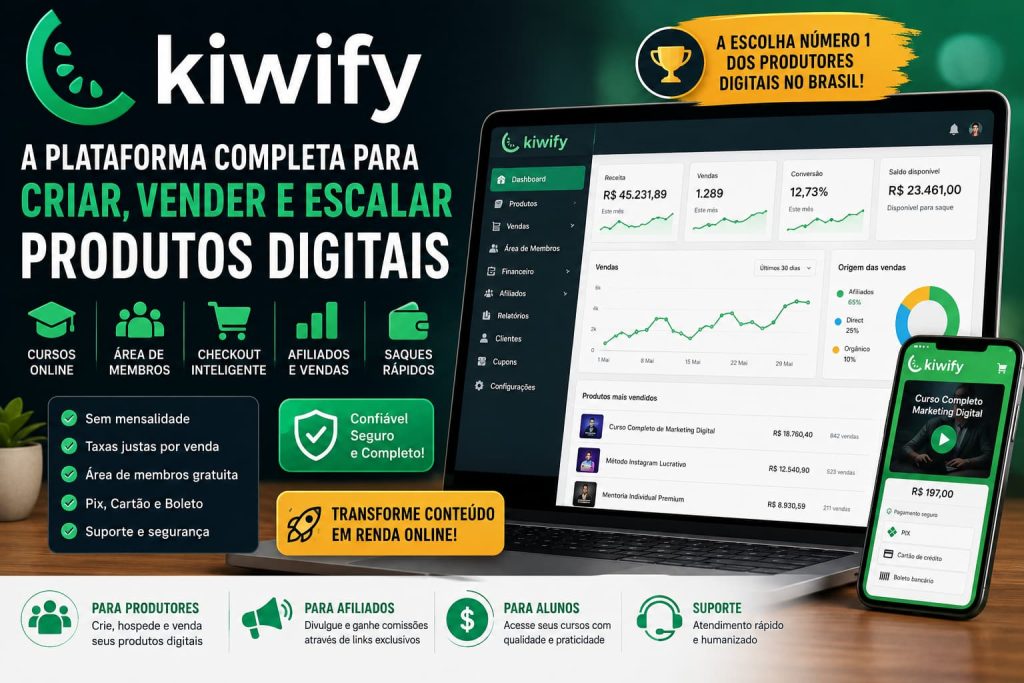 Kiwify: Como Funciona, Login, Cursos e Produtos Digitais